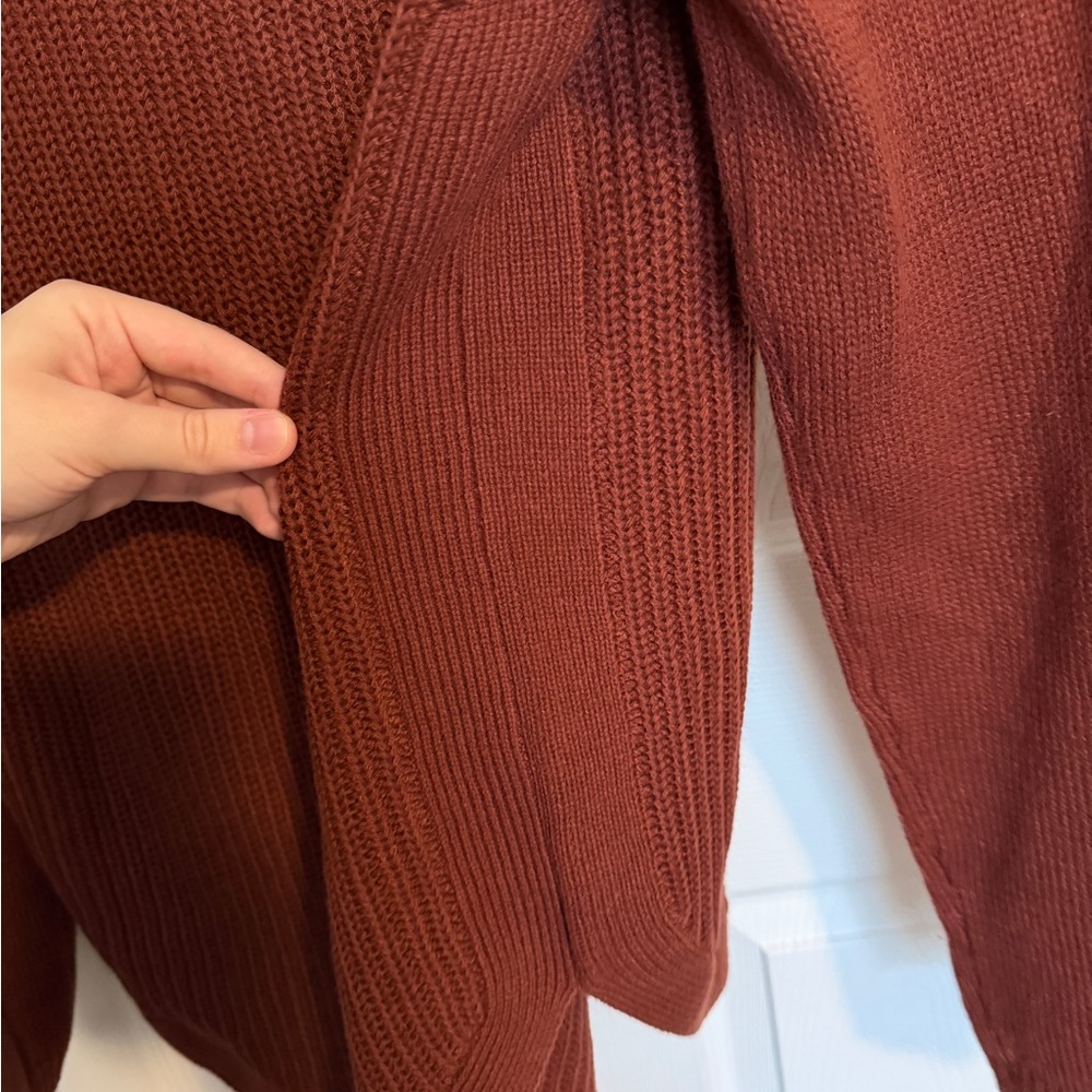 RD Style Rust Knit Sweater Size XL Cozy Oversized Fall - Picture 6 of 6